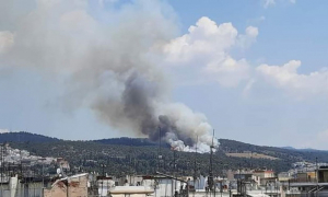 Φωτιά καίει το Σέιχ Σου – μεγάλη κινητοποίηση της Πυροσβεστικής